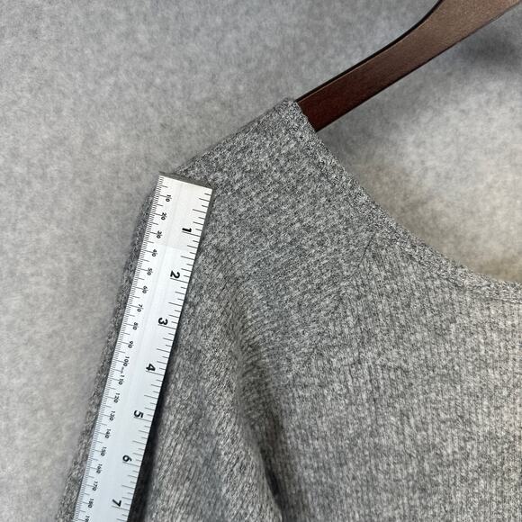 Shabbella Top Womens Large Gray Rayon Blend Scoop Back Long Sleeve Pullover NWT - Picture 8 of 12